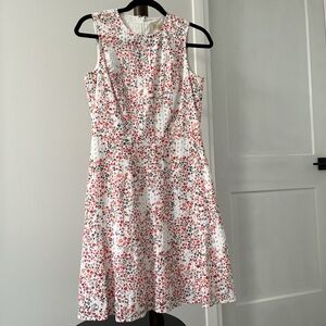 MICHAEL KORS embroidered eyelet cotton A-line dress